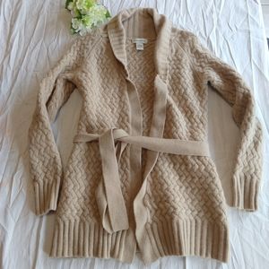 Banana Republic Tan Open Front Cardigan Sweater M